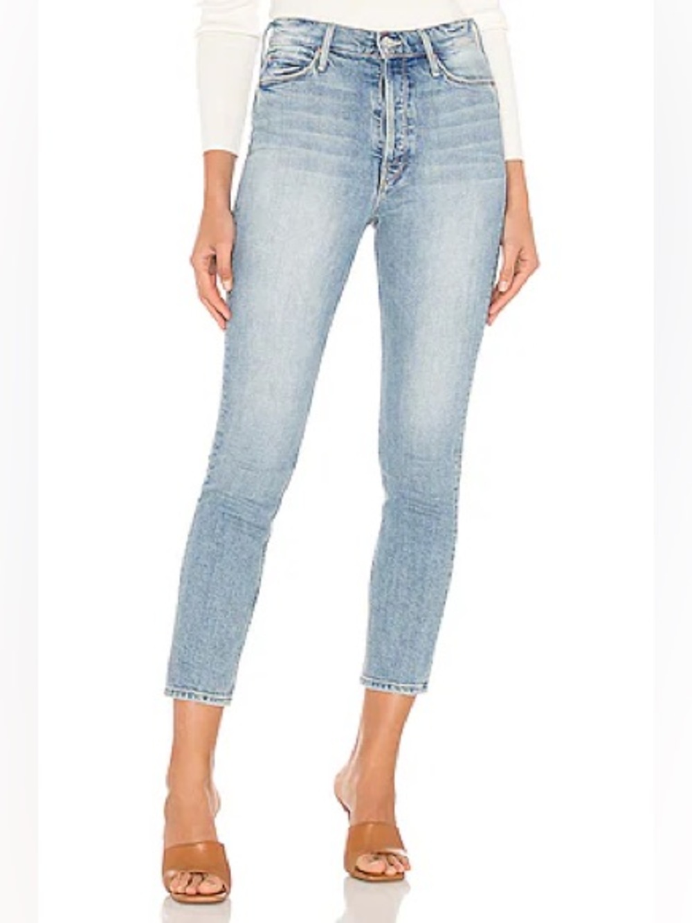 Mother The Button Fly Dazzler Ankle Jeans in Confess Sz 24